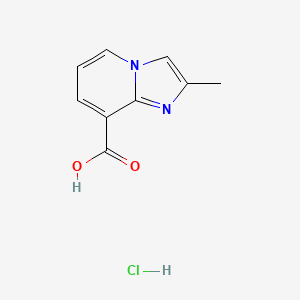 molecular formula C9H9ClN2O2 B3013796 2-甲基咪唑并[1,2-a]吡啶-8-羧酸；盐酸盐 CAS No. 2490402-39-4