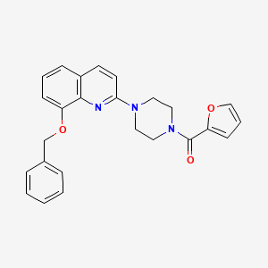 molecular formula C25H23N3O3 B3013824 (4-(8-(Benzyloxy)quinolin-2-yl)piperazin-1-yl)(furan-2-yl)methanone CAS No. 941954-94-5