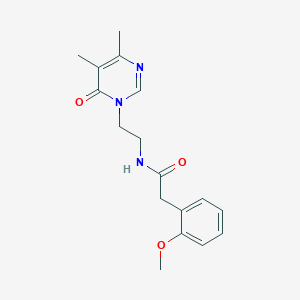 molecular formula C17H21N3O3 B3013830 N-(2-(4,5-二甲基-6-氧代嘧啶-1(6H)-基)乙基)-2-(2-甲氧基苯基)乙酰胺 CAS No. 1421583-57-4