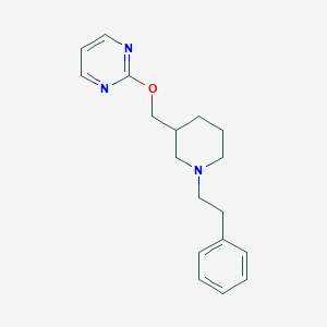 molecular formula C18H23N3O B3013835 2-[[1-(2-Phenylethyl)piperidin-3-yl]methoxy]pyrimidine CAS No. 2379985-36-9