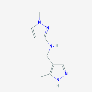molecular formula C9H13N5 B3013840 1-methyl-N-[(3-methyl-1H-pyrazol-4-yl)methyl]-1H-pyrazol-3-amine CAS No. 1182922-38-8