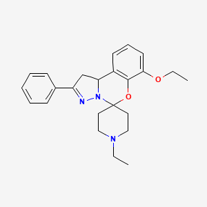 molecular formula C24H29N3O2 B3013851 7-乙氧基-1'-乙基-2-苯基-1,10b-二氢螺[苯并[e]吡唑并[1,5-c][1,3]恶嗪-5,4'-哌啶] CAS No. 899972-32-8