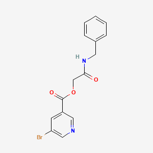 molecular formula C15H13BrN2O3 B3013854 [2-(苄氨基)-2-氧代乙基] 5-溴吡啶-3-羧酸酯 CAS No. 380555-94-2
