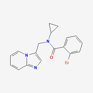 molecular formula C18H16BrN3O B3013856 2-溴-N-环丙基-N-(咪唑并[1,2-a]吡啶-3-基甲基)苯甲酰胺 CAS No. 1448136-56-8