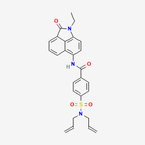 molecular formula C26H25N3O4S B3013869 4-(N,N-二烯丙基氨磺酰基)-N-(1-乙基-2-氧代-1,2-二氢苯并[cd]吲哚-6-基)苯甲酰胺 CAS No. 394227-94-2
