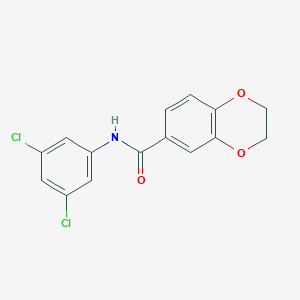 molecular formula C15H11Cl2NO3 B301388 N-(3,5-dichlorophenyl)-2,3-dihydro-1,4-benzodioxine-6-carboxamide 