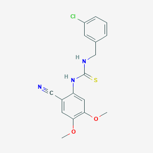 N-(3-chlorobenzyl)-N'-(2-cyano-4,5-dimethoxyphenyl)thiourea