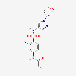 N-(3-methyl-4-(N-(1-(tetrahydrofuran-3-yl)-1H-pyrazol-4-yl)sulfamoyl)phenyl)propionamide