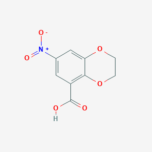 molecular formula C9H7NO6 B3013886 7-Nitro-2,3-dihydro-1,4-benzodioxine-5-carboxylic acid CAS No. 66410-87-5