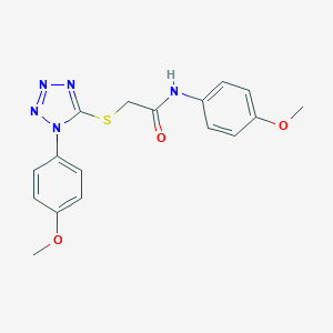 molecular formula C17H17N5O3S B301389 N-(4-methoxyphenyl)-2-{[1-(4-methoxyphenyl)-1H-tetrazol-5-yl]thio}acetamide 
