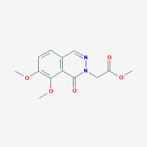 molecular formula C13H14N2O5 B3013904 （7,8-二甲氧基-1-氧代 phthalazin-2(1H)-基）乙酸甲酯 CAS No. 1189749-80-1