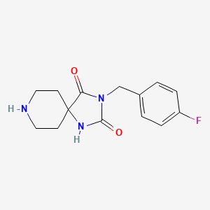 molecular formula C14H16FN3O2 B3013909 3-(4-氟苄基)-1,3,8-三氮杂螺[4.5]癸烷-2,4-二酮 CAS No. 1092277-64-9