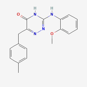 B3013925 3-((2-methoxyphenyl)amino)-6-(4-methylbenzyl)-1,2,4-triazin-5(4H)-one CAS No. 898650-45-8