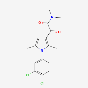 molecular formula C16H16Cl2N2O2 B3013936 2-[1-(3,4-二氯苯基)-2,5-二甲基-1H-吡咯-3-基]-N,N-二甲基-2-氧代乙酰胺 CAS No. 866152-56-9