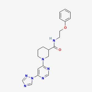 1-(6-(1H-1,2,4-triazol-1-yl)pyrimidin-4-yl)-N-(2-phenoxyethyl)piperidine-3-carboxamide