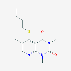 molecular formula C14H19N3O2S B3013944 5-(丁基硫代)-1,3,6-三甲基吡啶并[2,3-d]嘧啶-2,4(1H,3H)-二酮 CAS No. 899939-91-4