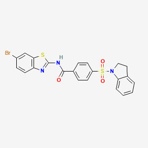 N-(6-bromobenzo[d]thiazol-2-yl)-4-(indolin-1-ylsulfonyl)benzamide