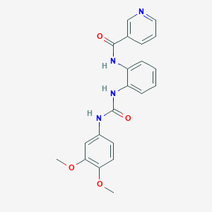 molecular formula C21H20N4O4 B3013950 N-(2-(3-(3,4-dimethoxyphenyl)ureido)phenyl)nicotinamide CAS No. 1207024-27-8