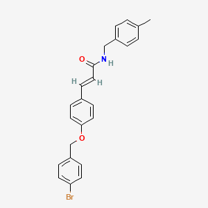 (E)-3-{4-[(4-bromobenzyl)oxy]phenyl}-N-(4-methylbenzyl)-2-propenamide