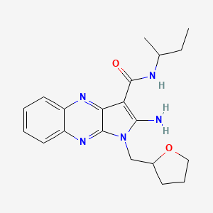 2-amino-N-butan-2-yl-1-(oxolan-2-ylmethyl)pyrrolo[3,2-b]quinoxaline-3-carboxamide