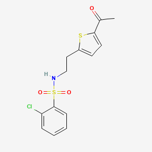 N-(2-(5-acetylthiophen-2-yl)ethyl)-2-chlorobenzenesulfonamide