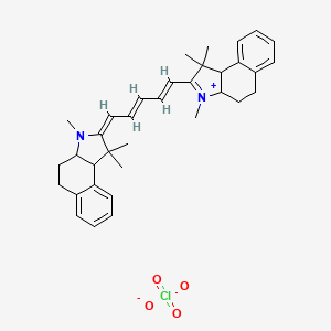 molecular formula C35H35ClN2O4 B3013959 4,5:4',5'-Dibenzo-1,1',3,3,3',3'-hexamethylindadicarboCyanine perchlorate CAS No. 54389-98-9