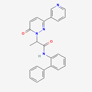 molecular formula C24H20N4O2 B3013961 N-([1,1'-联苯]-2-基)-2-(6-氧代-3-(吡啶-3-基)哒嗪-1(6H)-基)丙酰胺 CAS No. 2176338-62-6