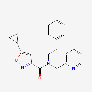 molecular formula C21H21N3O2 B3013962 5-环丙基-N-苯乙基-N-(吡啶-2-基甲基)异恶唑-3-甲酰胺 CAS No. 1396858-86-8