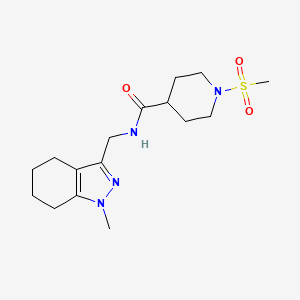 molecular formula C16H26N4O3S B3013965 N-((1-甲基-4,5,6,7-四氢-1H-吲唑-3-基)甲基)-1-(甲基磺酰基)哌啶-4-甲酰胺 CAS No. 1448028-88-3