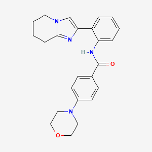 molecular formula C24H26N4O2 B3013968 4-morpholino-N-(2-(5,6,7,8-tetrahydroimidazo[1,2-a]pyridin-2-yl)phenyl)benzamide CAS No. 2034567-84-3