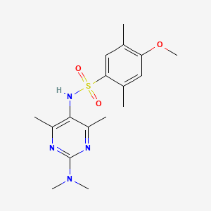 molecular formula C17H24N4O3S B3013972 N-[2-(Dimethylamino)-4,6-dimethylpyrimidin-5-yl]-4-methoxy-2,5-dimethylbenzenesulfonamide CAS No. 1797803-62-3