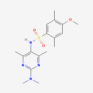 N-[2-(dimethylamino)-4,6-dimethylpyrimidin-5-yl]-4-methoxy-2,5-dimethylbenzene-1-sulfonamide