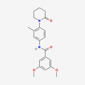 molecular formula C21H24N2O4 B3013974 3,5-dimethoxy-N-(3-methyl-4-(2-oxopiperidin-1-yl)phenyl)benzamide CAS No. 941872-57-7