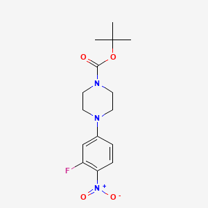 molecular formula C15H20FN3O4 B3013987 叔丁基4-(3-氟-4-硝基苯基)哌嗪-1-羧酸酯 CAS No. 536977-31-8