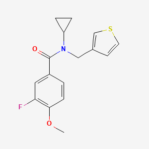 molecular formula C16H16FNO2S B3013994 N-环丙基-3-氟-4-甲氧基-N-(噻吩-3-基甲基)苯甲酰胺 CAS No. 1797246-51-5