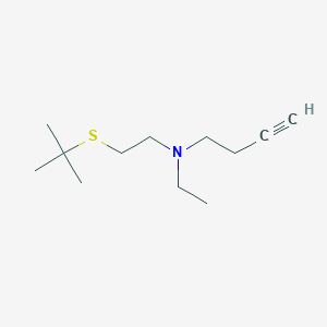 molecular formula C12H23NS B3013997 N-(2-叔丁基硫烷基乙基)-N-乙基丁-3-炔-1-胺 CAS No. 2273183-25-6