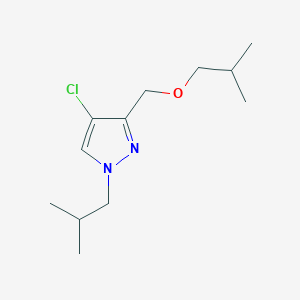 molecular formula C12H21ClN2O B3014003 4-chloro-3-(isobutoxymethyl)-1-isobutyl-1H-pyrazole CAS No. 1856031-02-1