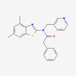 molecular formula C23H21N3OS B3014009 N-(4,6-二甲基苯并[d]噻唑-2-基)-2-苯基-N-(吡啶-3-基甲基)乙酰胺 CAS No. 895421-61-1