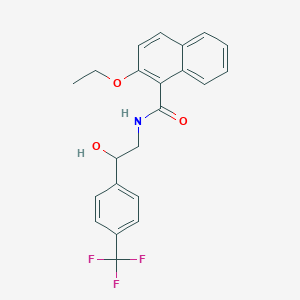 molecular formula C22H20F3NO3 B3014012 2-ethoxy-N-(2-hydroxy-2-(4-(trifluoromethyl)phenyl)ethyl)-1-naphthamide CAS No. 1351586-95-2
