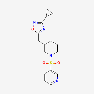 3-Cyclopropyl-5-((1-(pyridin-3-ylsulfonyl)piperidin-3-yl)methyl)-1,2,4-oxadiazole