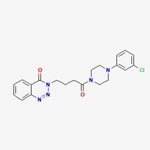 3-{4-[4-(3-chlorophenyl)piperazino]-4-oxobutyl}-1,2,3-benzotriazin-4(3H)-one