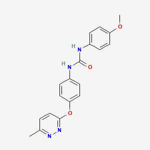 molecular formula C19H18N4O3 B3014017 1-(4-Methoxyphenyl)-3-(4-((6-methylpyridazin-3-yl)oxy)phenyl)urea CAS No. 1207031-84-2