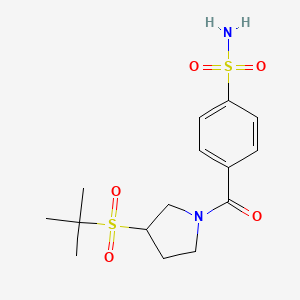 4-(3-(Tert-butylsulfonyl)pyrrolidine-1-carbonyl)benzenesulfonamide