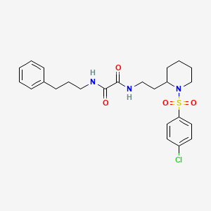 N1-(2-(1-((4-chlorophenyl)sulfonyl)piperidin-2-yl)ethyl)-N2-(3-phenylpropyl)oxalamide