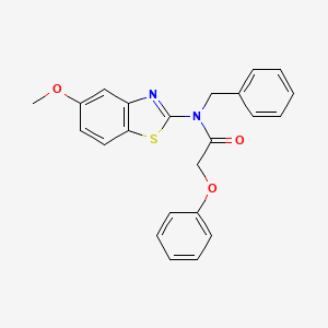 molecular formula C23H20N2O3S B3014022 N-苄基-N-(5-甲氧基苯并[d]噻唑-2-基)-2-苯氧基乙酰胺 CAS No. 900004-70-8