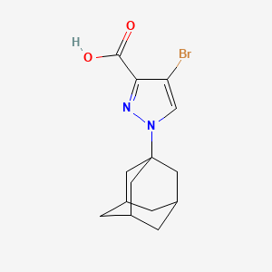 molecular formula C14H17BrN2O2 B3014025 1-Adamantanyl-4-bromopyrazole-3-carboxylic acid CAS No. 444010-37-1