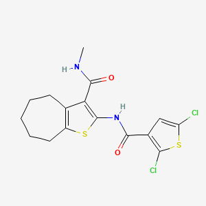 2-(2,5-dichlorothiophene-3-carboxamido)-N-methyl-5,6,7,8-tetrahydro-4H-cyclohepta[b]thiophene-3-carboxamide