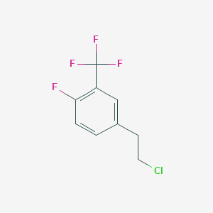 molecular formula C9H7ClF4 B3014046 4-(2-Chloroethyl)-1-fluoro-2-(trifluoromethyl)benzene CAS No. 1260851-30-6