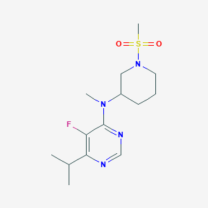 molecular formula C14H23FN4O2S B3014048 5-Fluoro-N-methyl-N-(1-methylsulfonylpiperidin-3-yl)-6-propan-2-ylpyrimidin-4-amine CAS No. 2415511-91-8