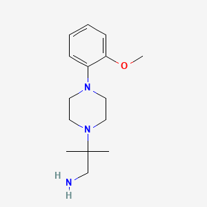 molecular formula C15H25N3O B3014054 2-[4-(2-甲氧基苯基)哌嗪基]-2-甲基丙胺 CAS No. 879644-22-1